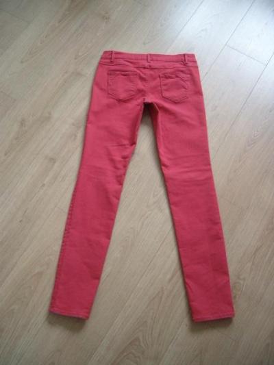 Dlouhé červené úzké skinny džíny rifle vel. S-M