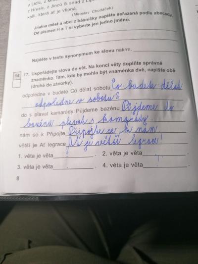 Úkol 3 třída 