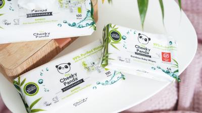 Produktová fotka ubrousků Cheeky Panda.