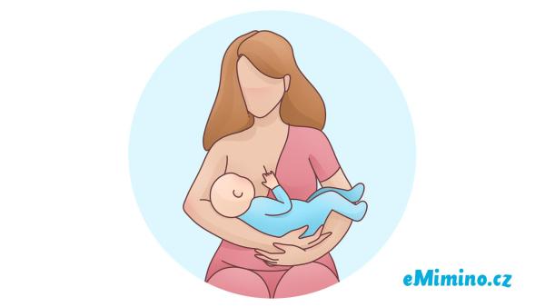 Polohy při kojení: 2. kojící poloha, kolébka. Matkasedí, drží dítě v náručí, hlavčka dítěte spočívá na matčině ruce.