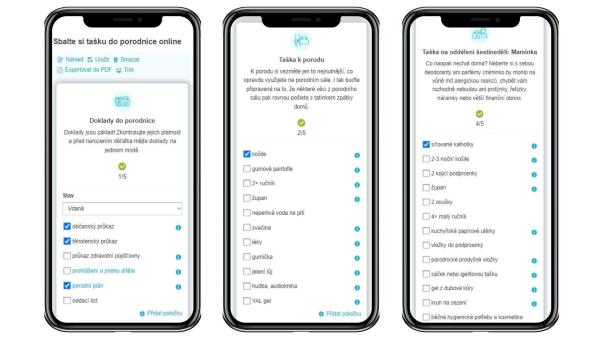 Taška do porodnice: Co s sebou do porodnice? Online seznam na eMimino.cz