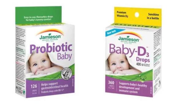 JAMIESON PROBIOTIC BABY a JAMIESON BABY-D™ VITAMÍN D3