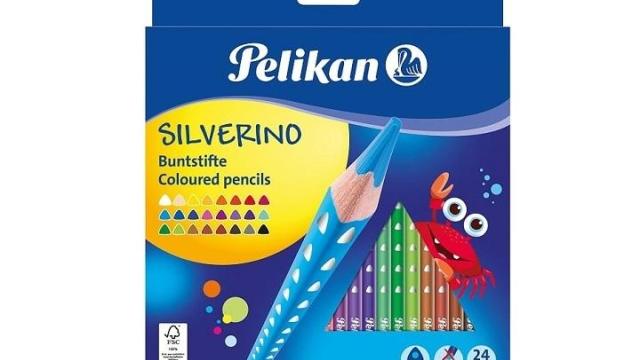 Pelikan Pastelky Silverino 24 barev, trojhranné