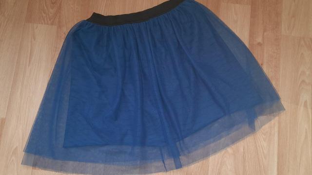 Modrá tylová sukně vel. 134 - 140