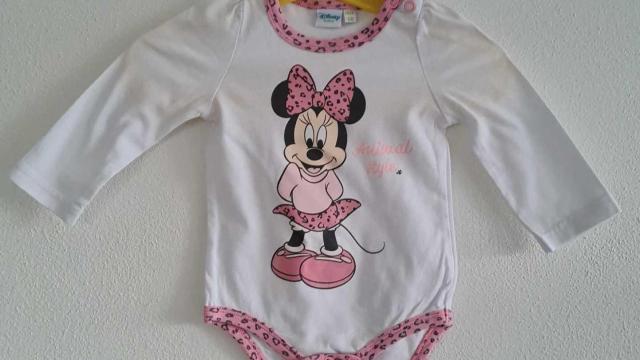 Bílo růžové body Disney Baby vel. 68