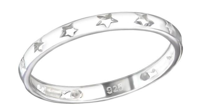 Stříbrný (925) prstýnek Hvězda - bez kamenů