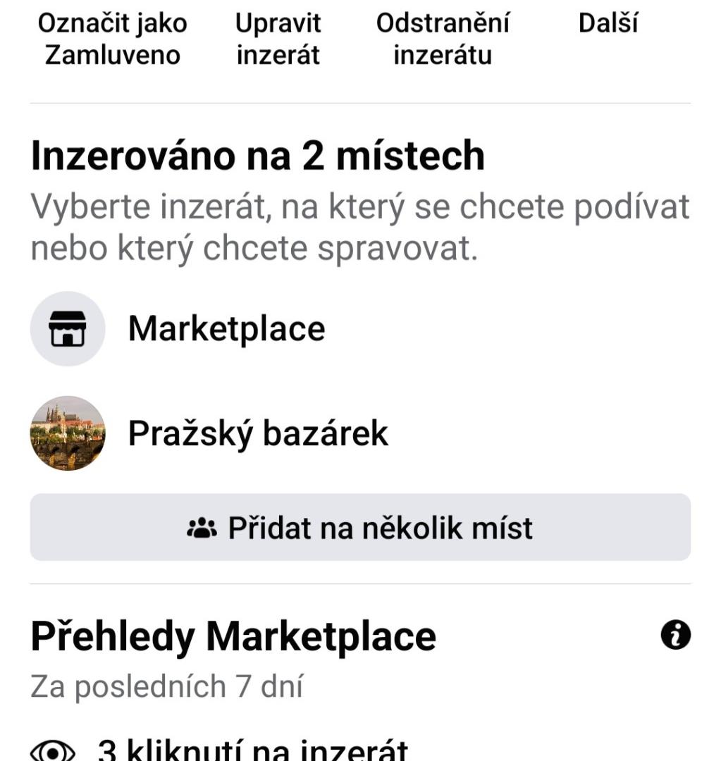 Kde najdu svoje inzeraty Na Marketplace?