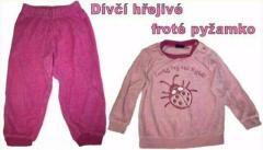 Růžové hřejivé pyžamo, motiv beruška, vel. 2y