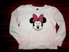 Růžová sametová mikina s vyšitou Minnie