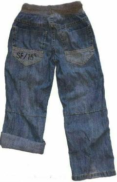 Světle modré roll up kalhoty/ džíny / rifle 5-6y