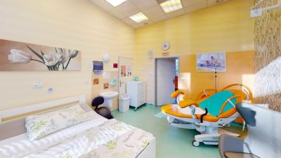 Porodnice Jindřichův Hradec, Nemocnice Jindřichův Hradec, a.s., Gynekologicko-porodnické oddělení: Porodní místnost.