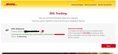 Nakupujeme - obchody, reklamace | DHL - added tax fee - prosím, poradíte?