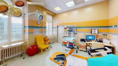 Porodnice Jindřichův Hradec, Nemocnice Jindřichův Hradec, a.s., Gynekologicko-porodnické oddělení: Ukázka porotního sálu.