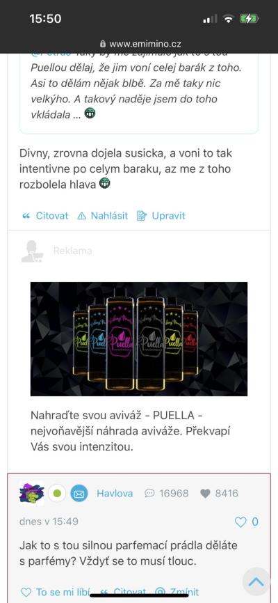 Domácnost | Silně vonící aviváž