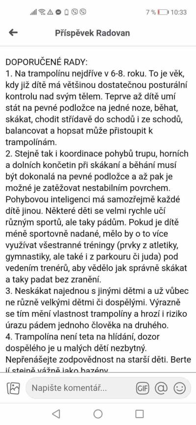 Nakupujeme - obchody, reklamace | Mate trampolinu?