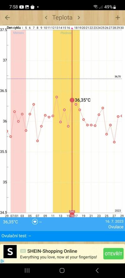 Testování a těhotenský test | Měření bazální teploty- vynechání menstruace
