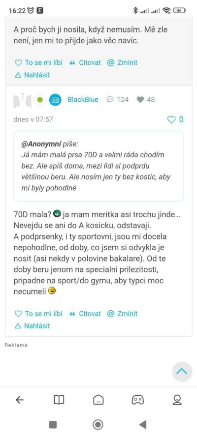 Stejné názory | Podprsenky - nosíte pořád?