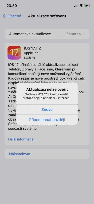 Vše možné | Proč mi nejde nainstalovat ios 17
