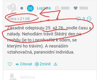 Stejná situace | Neodpověděla na vánoční přání