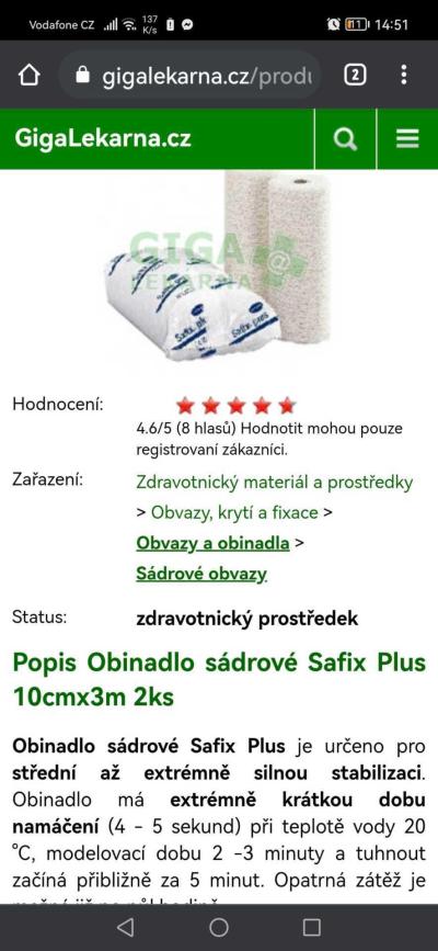 Stejná situace | Sádrové obinadlo