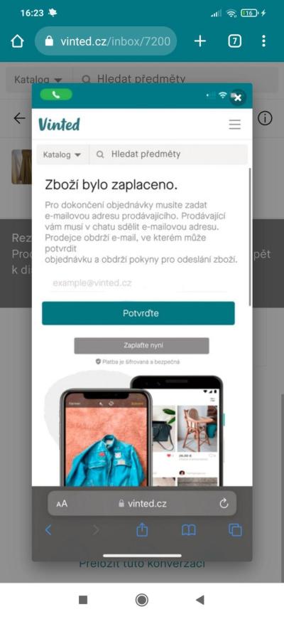 Nakupujeme - obchody, reklamace | Email na Vinted