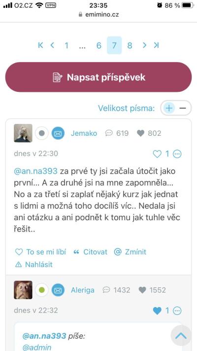 Dotazy pro adminy | Chyba v Matrixu /e-miminu/