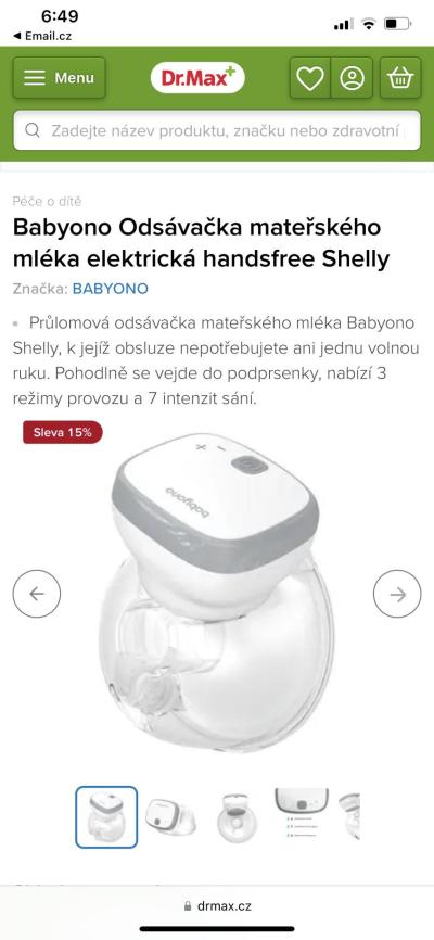 Výbavička různé | Odsávačka na mléko do podprsenky