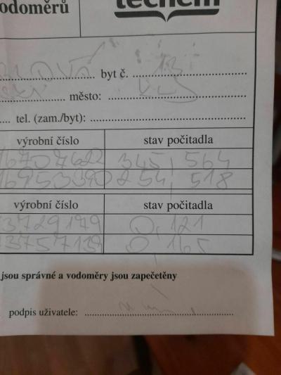 Domácnost | Vodoměr výpočet
