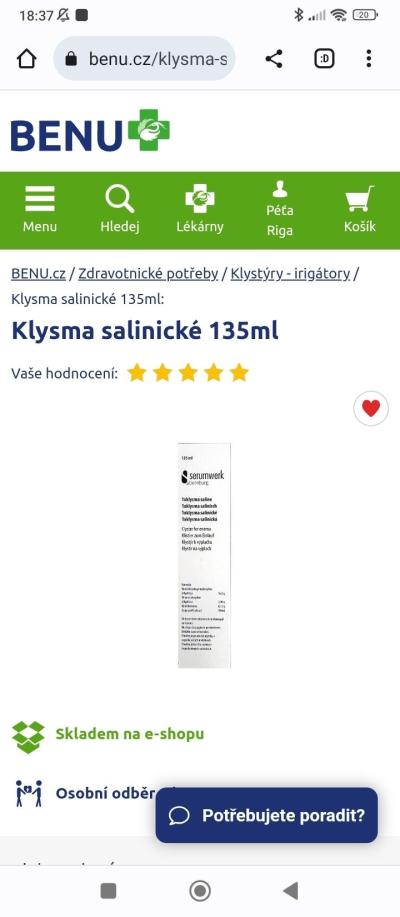 Dotazy pro adminy | Klysma salinické