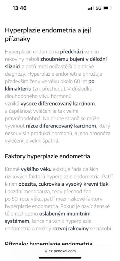 Gynekologické potíže | Dlouhodobé spineni pred ms