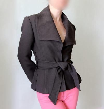 Hnědé kabátkové sáčko Zara vel.40