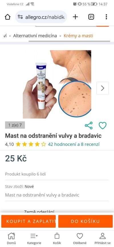 Zdravotní potíže dospělých | Mast na odstranění vulvy