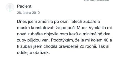Zuby, zoubky, zubaři | Špatně vyvrtaný zub