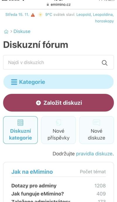 Dotazy pro adminy | Chyba v Matrixu /e-miminu/