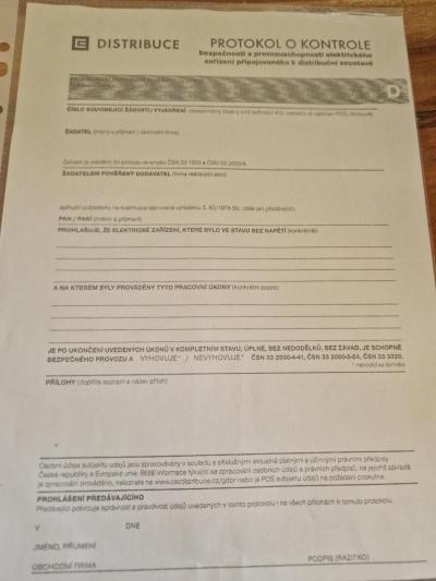 Jaké bydlení - stavíme, bydlíme | Protokol o kontrole ČEZ, jak vyplnit?