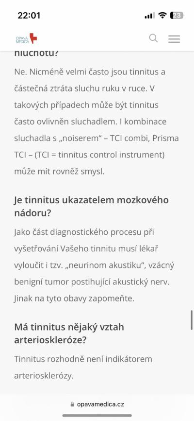 Zdravotní potíže dospělých | Hučení v uchu nádor?