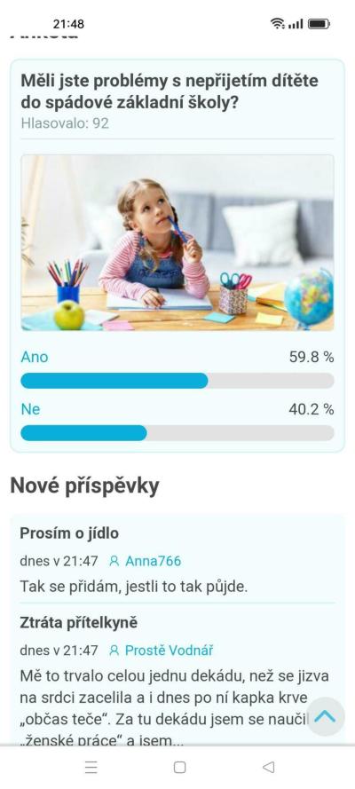 Školky a školy | Přijetí do spádové školy.