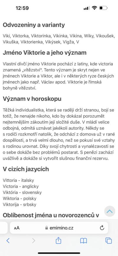 Jaké jméno | Jméno Viktoria