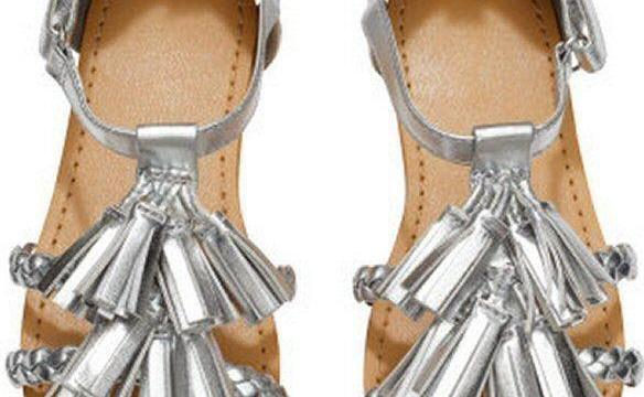 Stříbrné páskové sandály / letní boty, vel. 28
