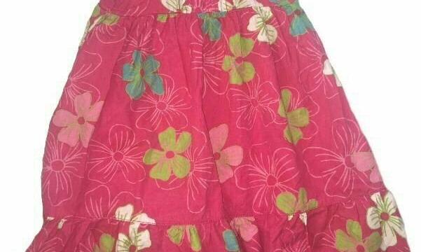 Růžové letní šaty na ramínka, květiny, vel. 2-3y