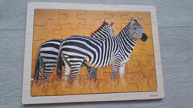 Dřevěná puzzle Zebra 25 ks 3+