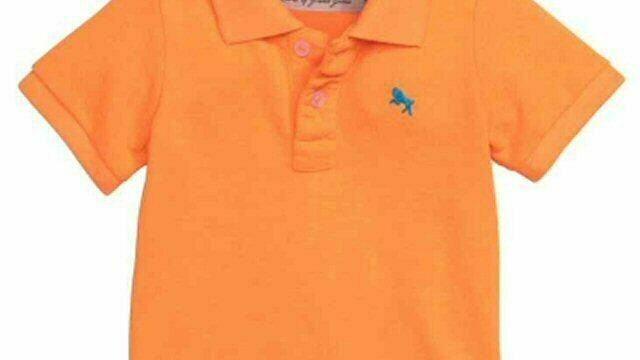 Oranžové tričko / polokošile / poloshirt 6-9 měs.