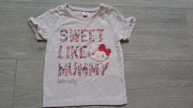 Dívčí tričko s krátkým rukávem, C&A Hello Kitty, vel. 86