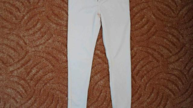 Růžové meruňkové kalhoty rifle džíny