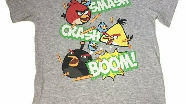 Šedé tričko Angry Birds, vel. 6-8y