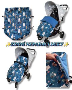 ZIMNÍ NEPROMOKAVÉ NEPADACÍ DEKY NA KOČÁRKY