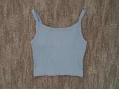 Modré tričko triko tílko crop top