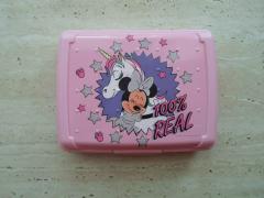 Růžová krabička na svačinu s Minnie