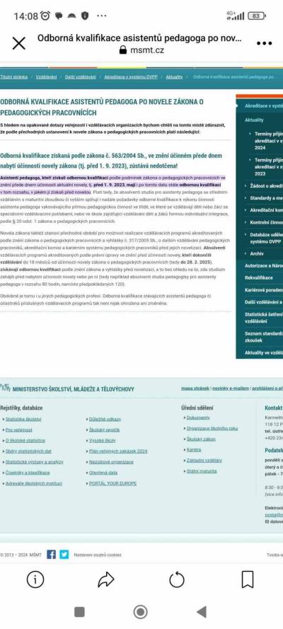 Vše možné | Asistent pedagoga bez maturity?