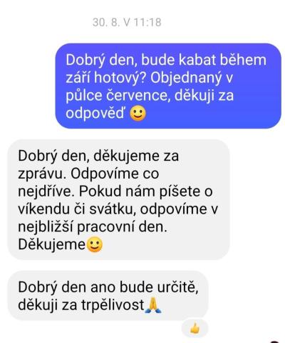 Nakupujeme - obchody, reklamace | Objednany kabat -lhuta